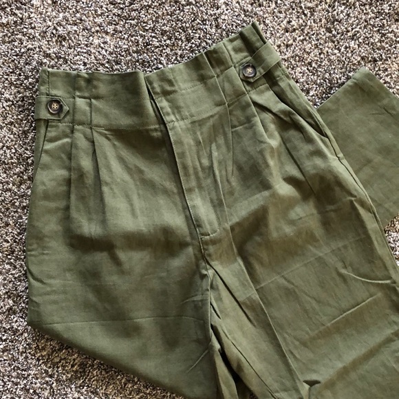 NWT | HARPER HERITAGE Pleated Button Trousers S. S - Picture 4 of 9